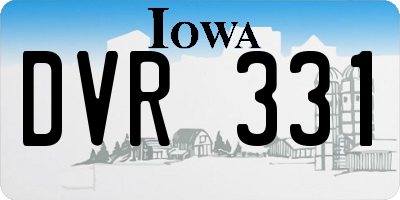 IA license plate DVR331