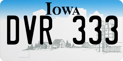 IA license plate DVR333