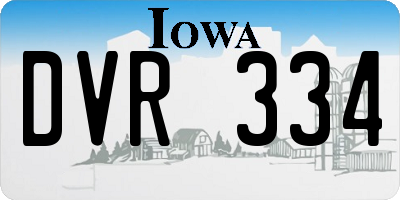 IA license plate DVR334