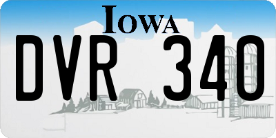 IA license plate DVR340