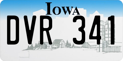 IA license plate DVR341