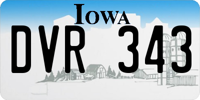 IA license plate DVR343