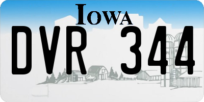 IA license plate DVR344