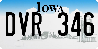 IA license plate DVR346