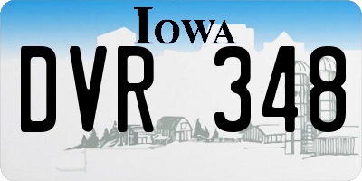 IA license plate DVR348