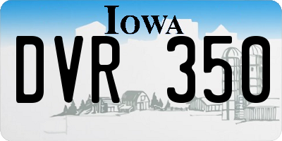 IA license plate DVR350