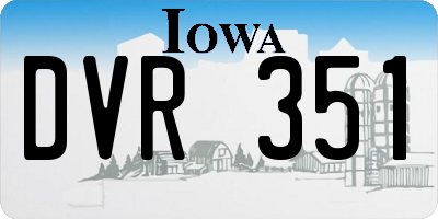 IA license plate DVR351
