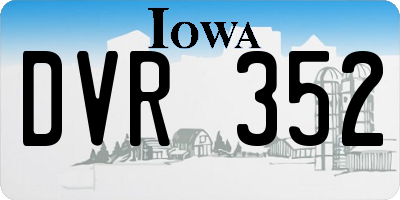 IA license plate DVR352