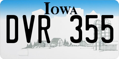 IA license plate DVR355