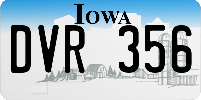 IA license plate DVR356