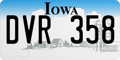 IA license plate DVR358