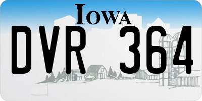 IA license plate DVR364