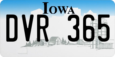 IA license plate DVR365