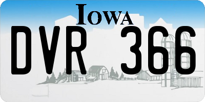 IA license plate DVR366
