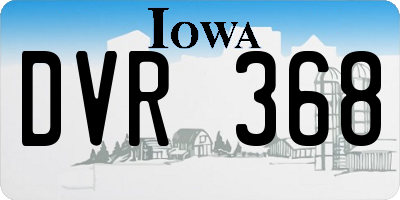 IA license plate DVR368