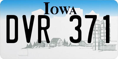 IA license plate DVR371