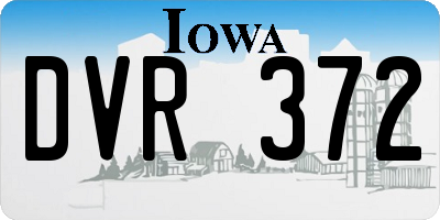 IA license plate DVR372