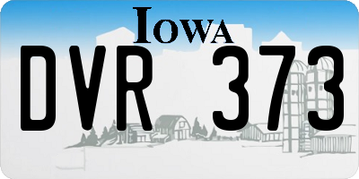 IA license plate DVR373