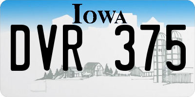 IA license plate DVR375