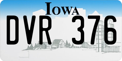 IA license plate DVR376