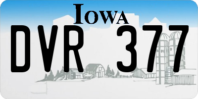 IA license plate DVR377