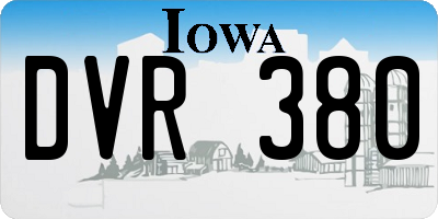 IA license plate DVR380