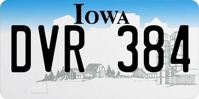IA license plate DVR384