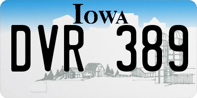 IA license plate DVR389