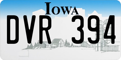 IA license plate DVR394