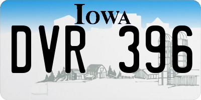 IA license plate DVR396
