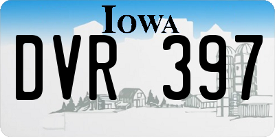 IA license plate DVR397
