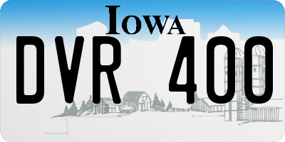 IA license plate DVR400