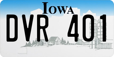 IA license plate DVR401