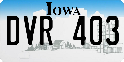 IA license plate DVR403