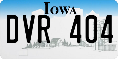 IA license plate DVR404