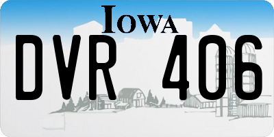 IA license plate DVR406