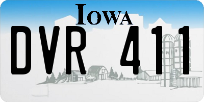 IA license plate DVR411