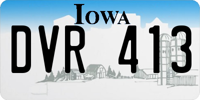IA license plate DVR413