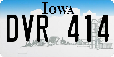 IA license plate DVR414