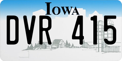 IA license plate DVR415
