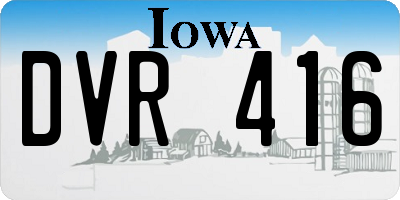 IA license plate DVR416