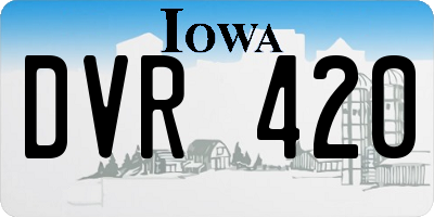 IA license plate DVR420