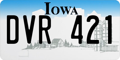 IA license plate DVR421