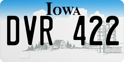 IA license plate DVR422