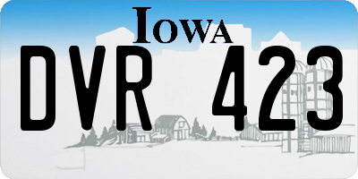 IA license plate DVR423