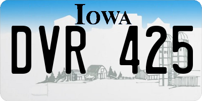 IA license plate DVR425