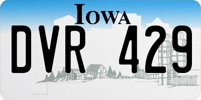 IA license plate DVR429