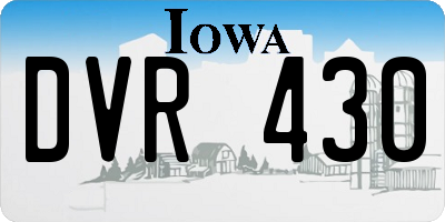 IA license plate DVR430