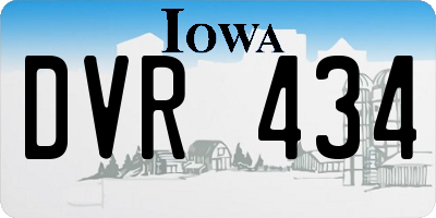 IA license plate DVR434