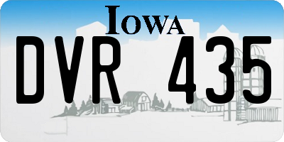 IA license plate DVR435